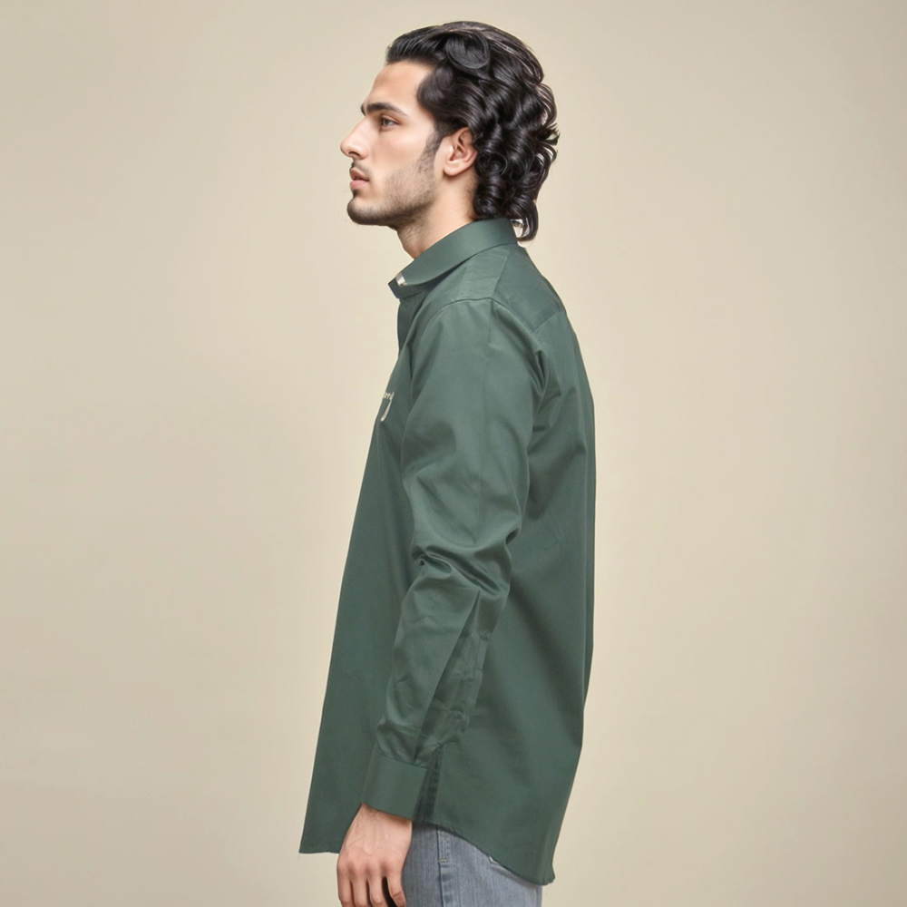 Burberry Embroidered Green Premium Shirt-2