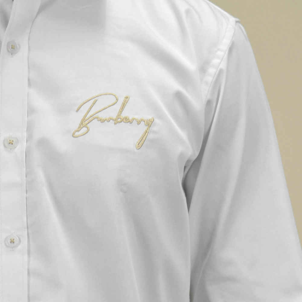 Burberry Embroidered White Premium Shirt-4