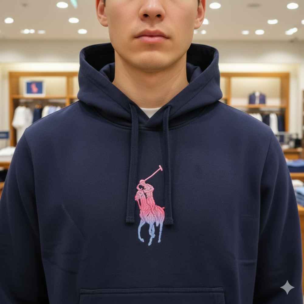 Ralph Lauren Blue Premium Quality Hoodie-thumb-3