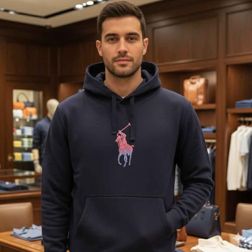 Ralph Lauren Blue Premium Quality Hoodie-thumb-1