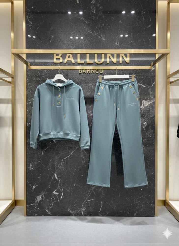 Balmain Green Premium Hood Tracksuit-2