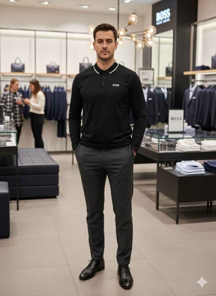 Hugo Boss Black Premium Quality Full Sleeves Tees-1