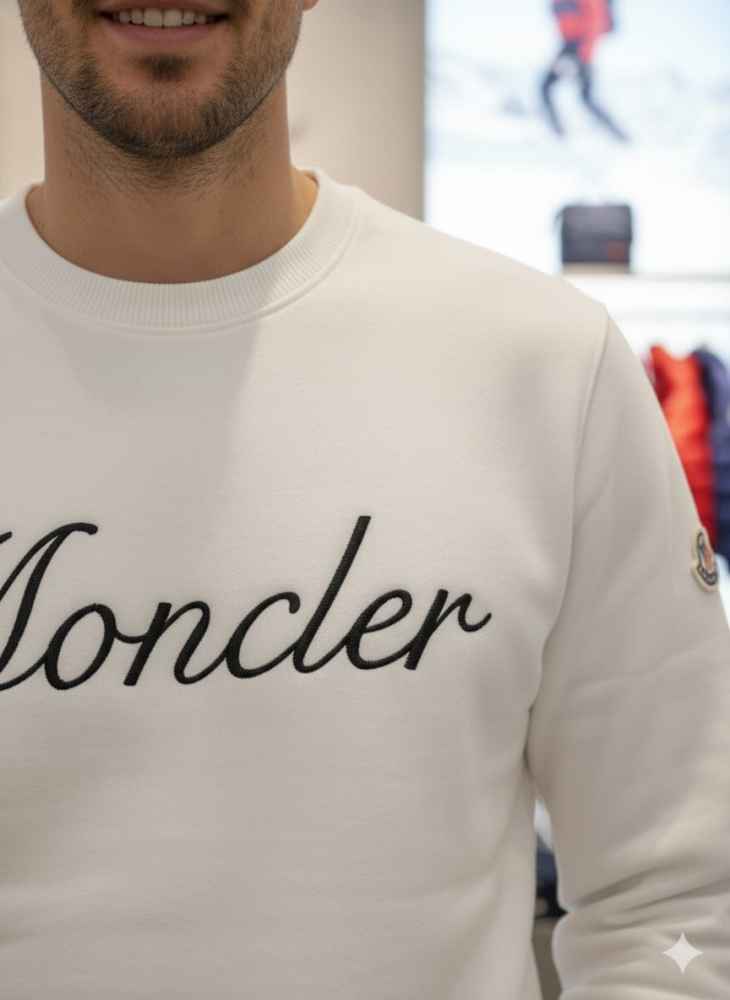 Moncler White Premium Quality Sweatshirt-thumb-4