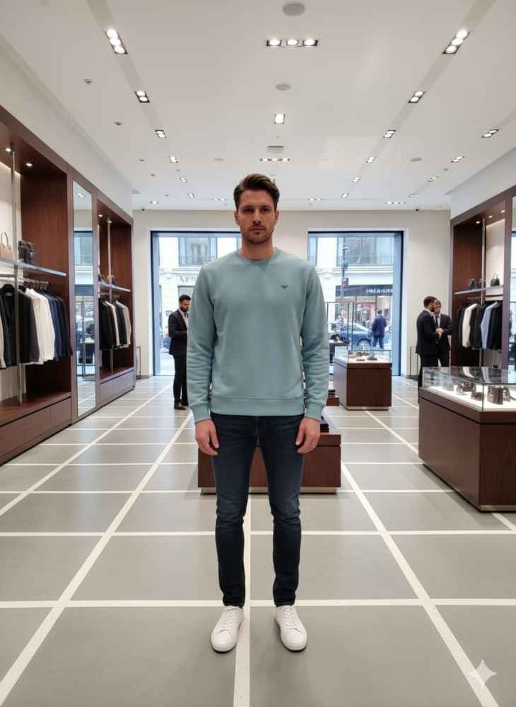 Armani Exchange Blue Premium Quality Sweatshirt-1