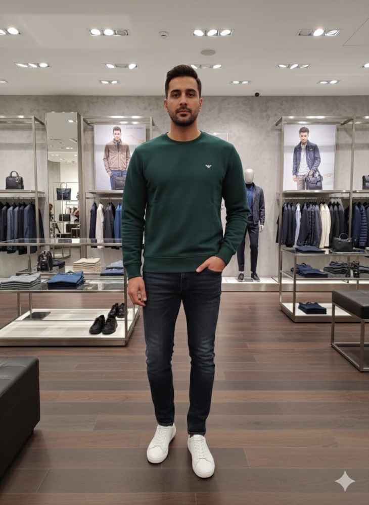 Armani Exchange Green Premium Quality Sweatshirt-2