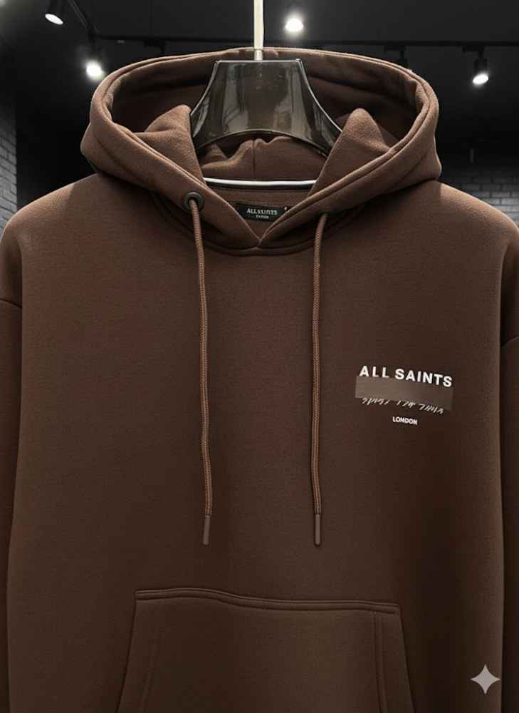 All Saints Brown Premium Quality Hoodie-thumb-3