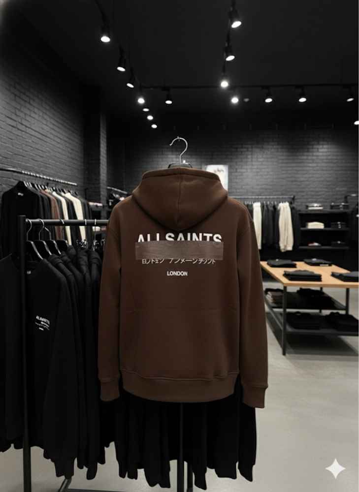 All Saints Brown Premium Quality Hoodie-thumb-1