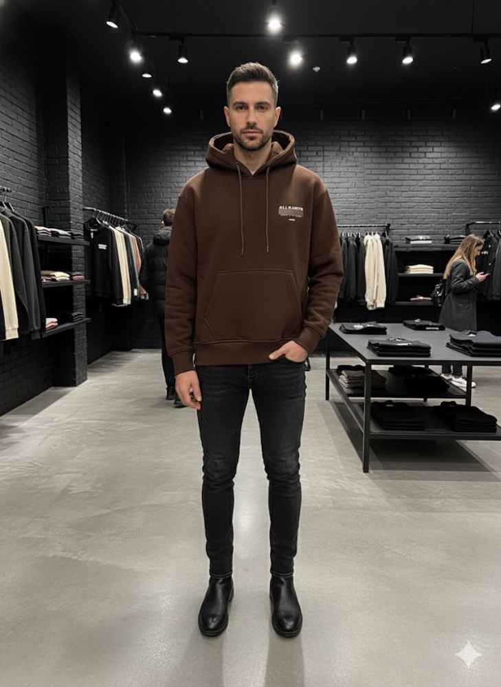All Saints Brown Premium Quality Hoodie-thumb-2