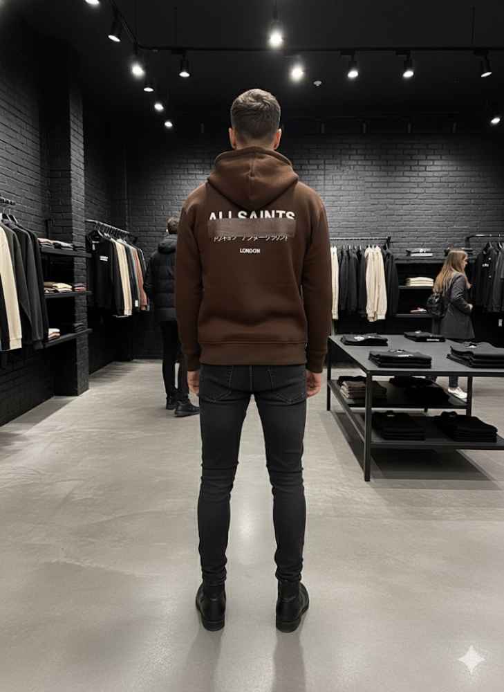 All Saints Brown Premium Quality Hoodie-thumb-5