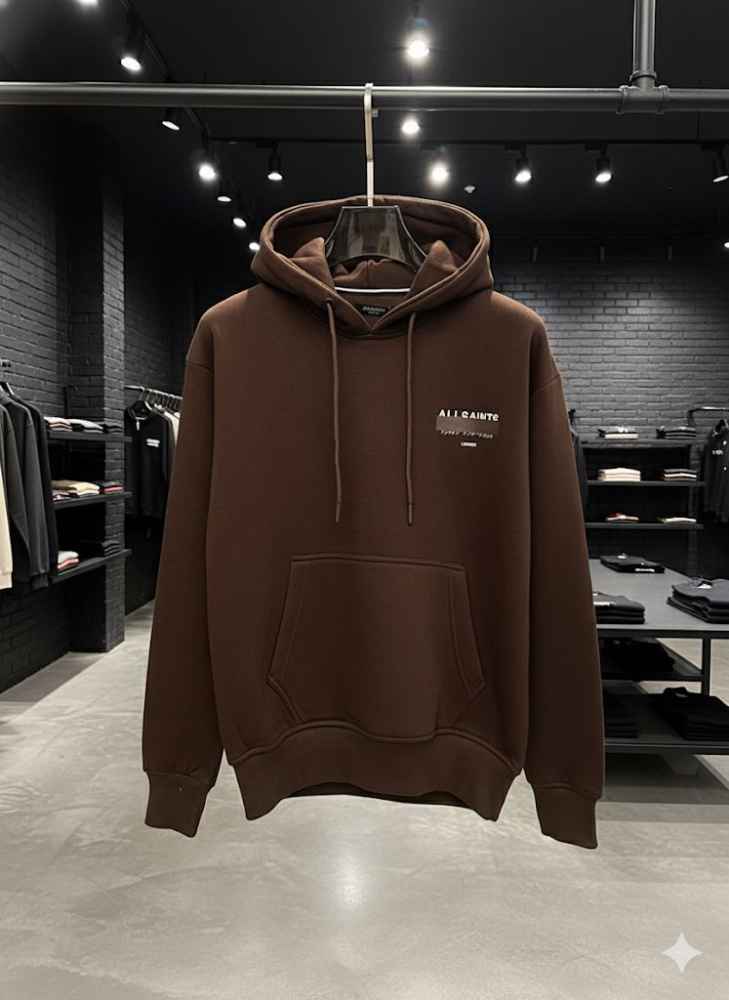 All Saints Brown Premium Quality Hoodie-thumb-4