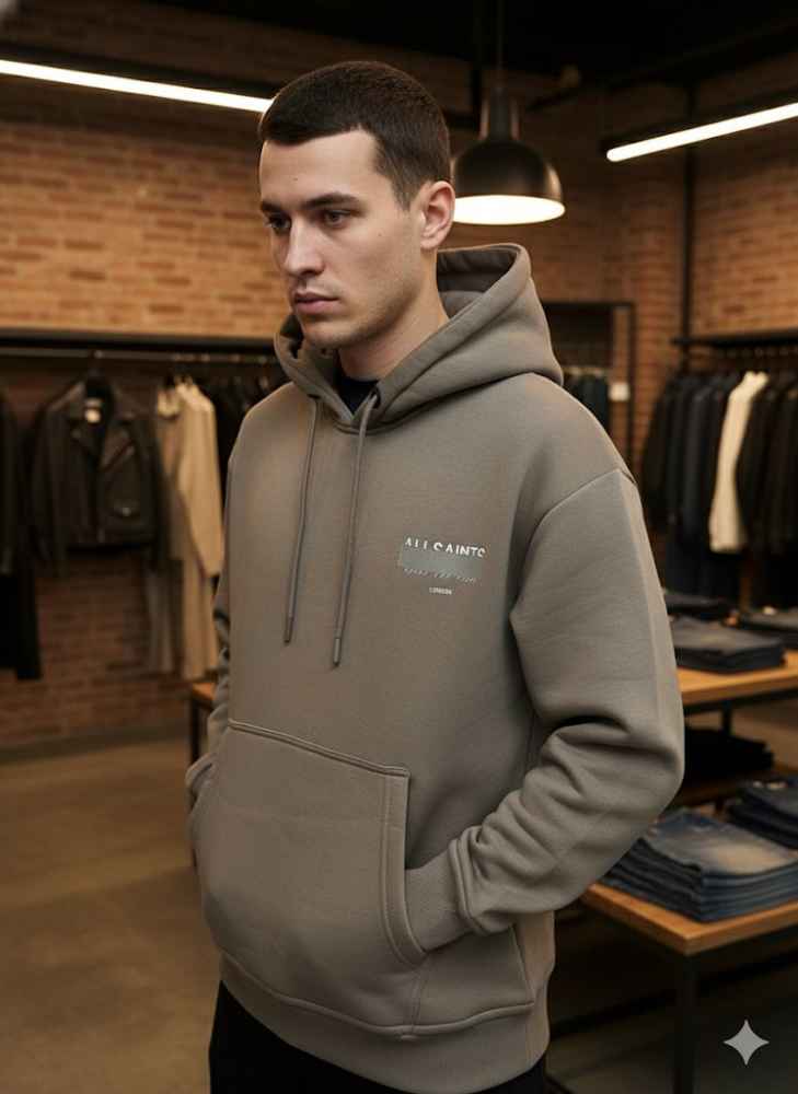 All Saints Grey Premium Quality Hoodie-1