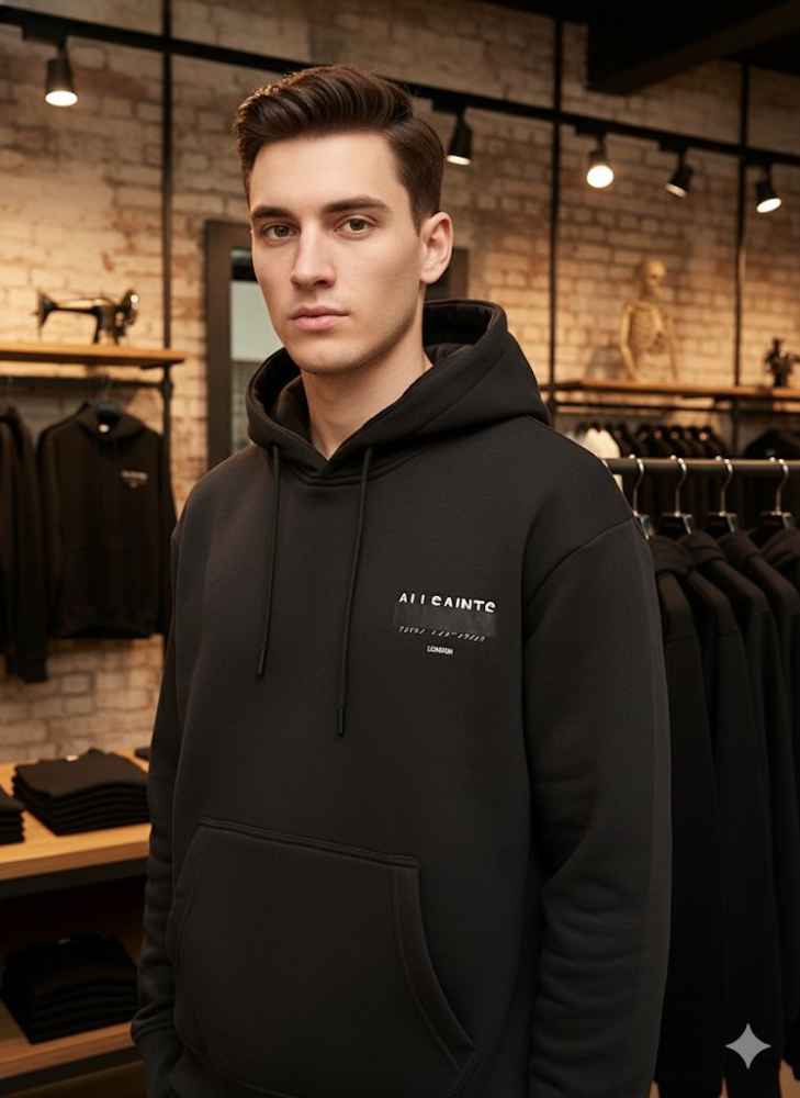 All Saints Black Premium Quality Hoodie-thumb-2