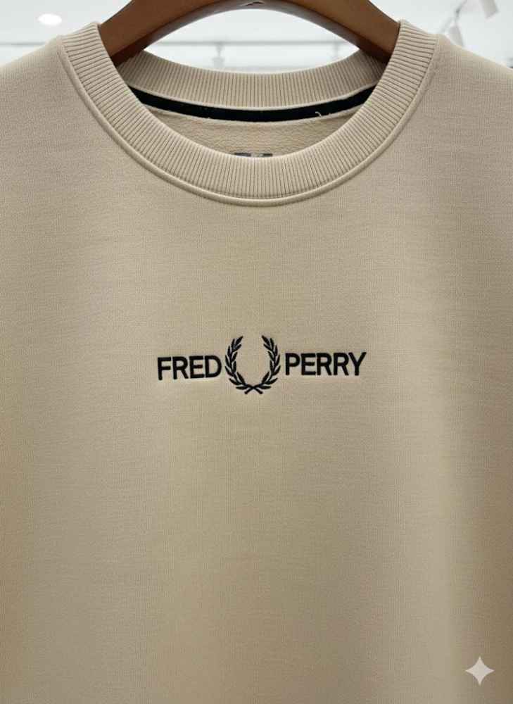 Fred Perry Beige Premium Quality Sweatshirt-thumb-2