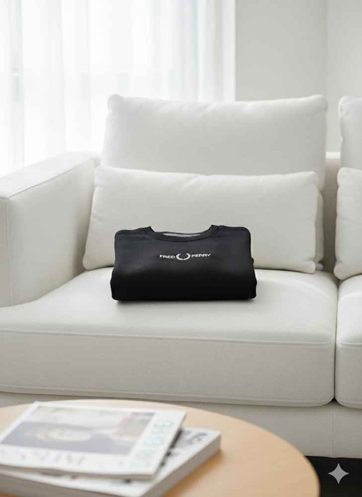 Fred Perry Black Premium Quality Sweatshirt-thumb-1