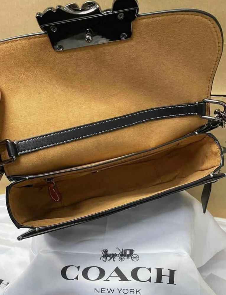 Coach Harper Black Saddle Shoulder Bag-2