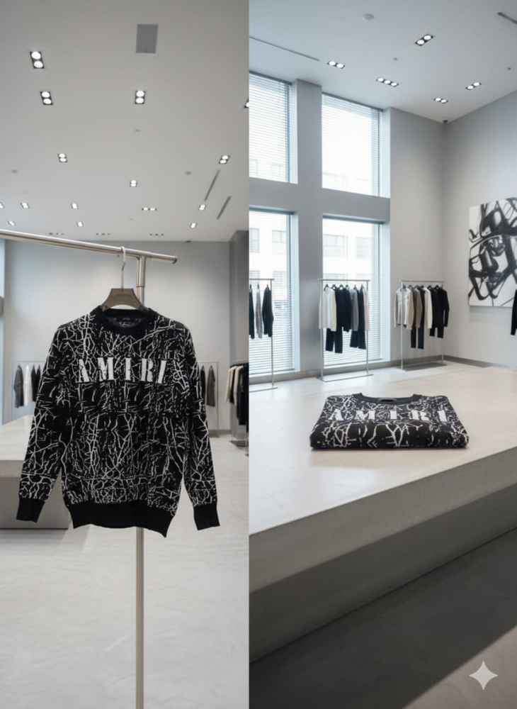 Amiri High End Authentic Black Crewneck Pullover-1