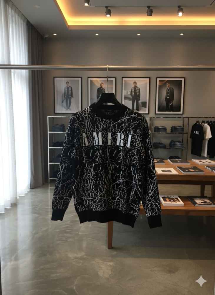 Amiri High End Authentic Black Crewneck Pullover-2