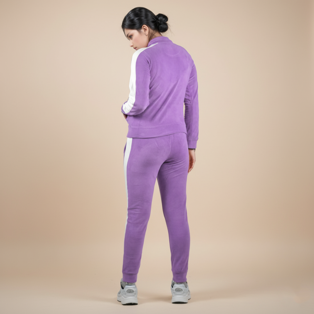 Zara Purple & White Premium Quality Tracksuit-4