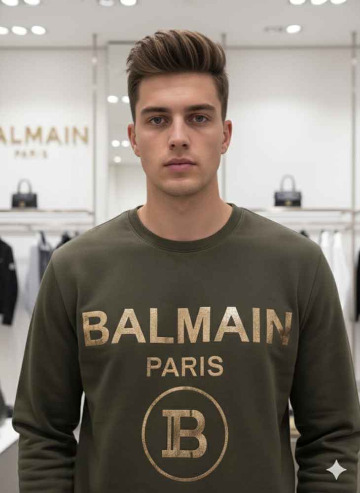 Balmain Green Premium Quality Sweatshirt-thumb-0