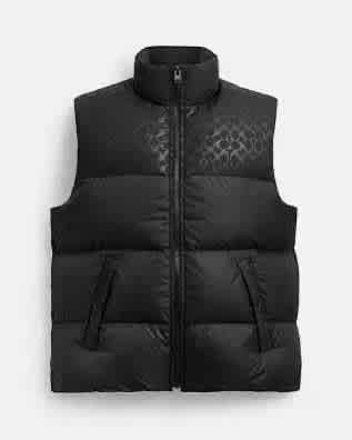 Coach Oblique Black Premium Quality Half Jacket-thumb-1