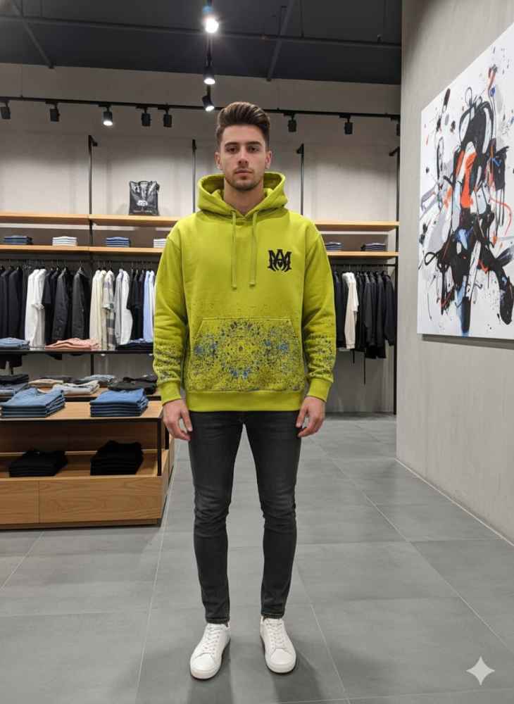 Amiri Green Premium Quality Hoodie-thumb-5