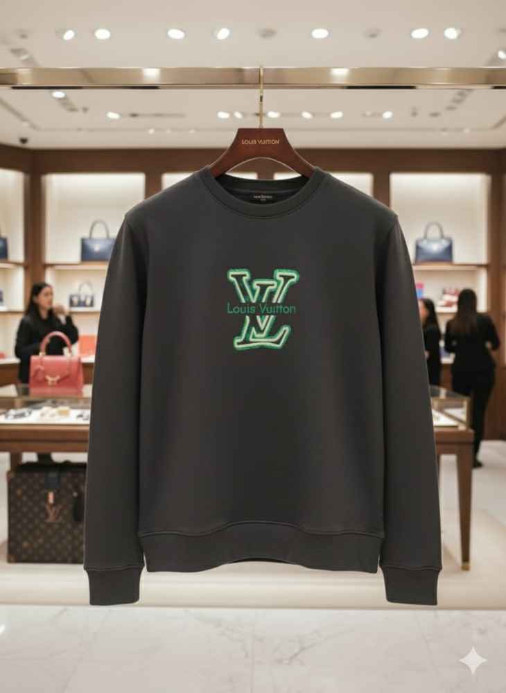 Louis Vuitton Dark Grey Premium Quality Sweatshirt-3