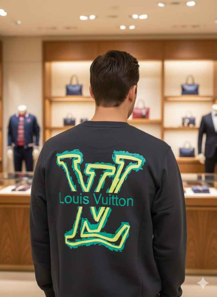 Louis Vuitton Dark Grey Premium Quality Sweatshirt-2