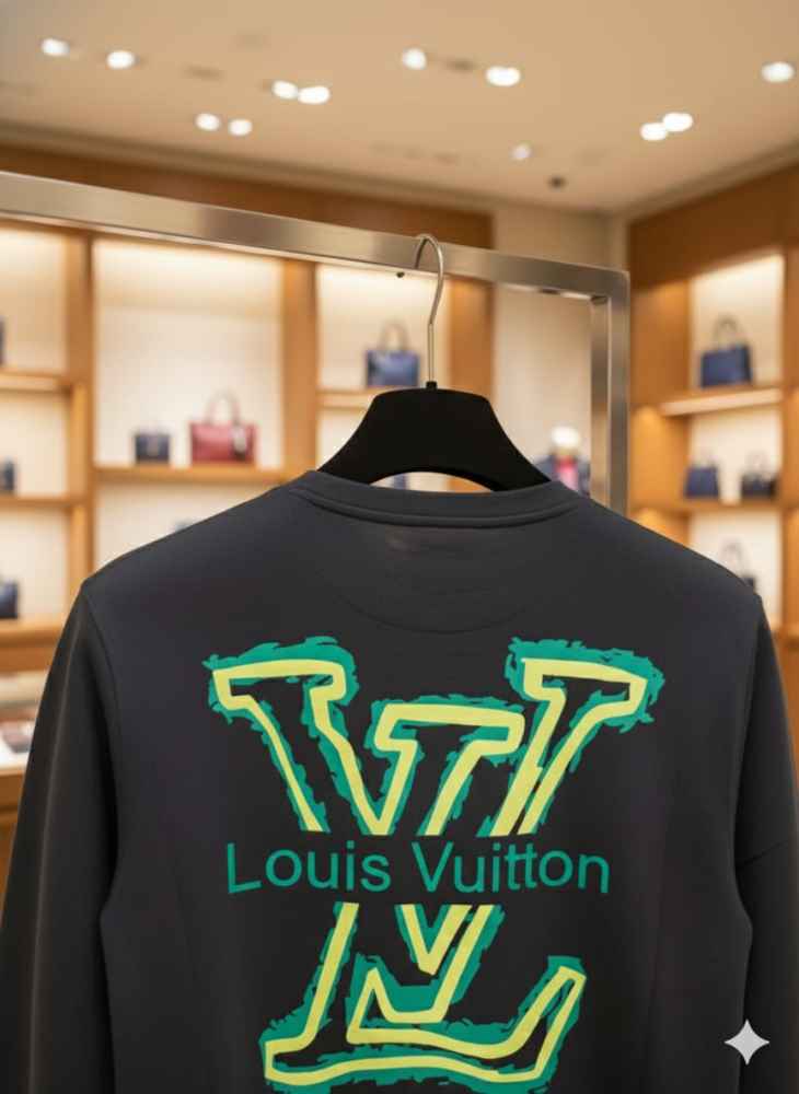 Louis Vuitton Dark Grey Premium Quality Sweatshirt-4