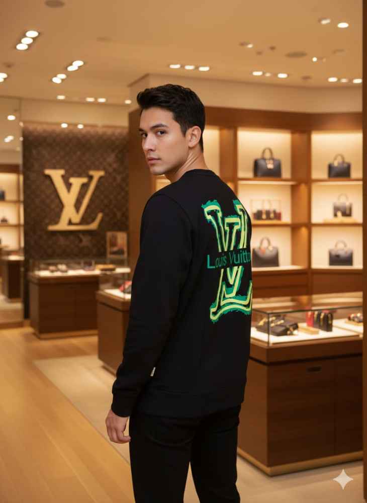 Louis Vuitton Black Premium Quality Sweatshirt-1