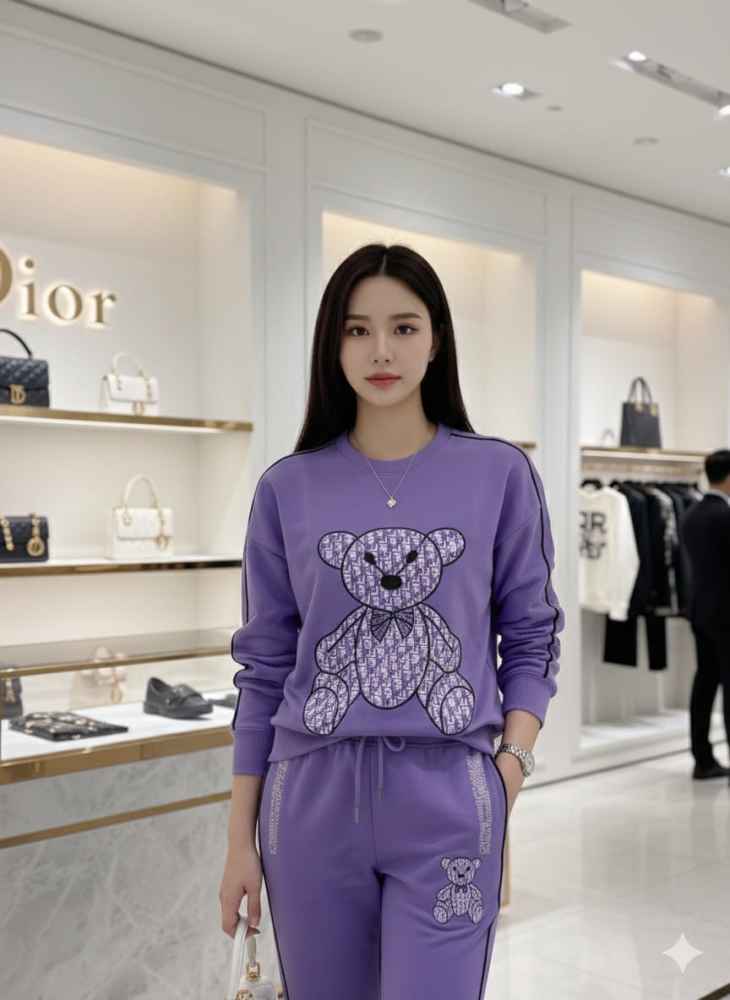 Dior Purple Premium Quality Tracksuit-thumb-0
