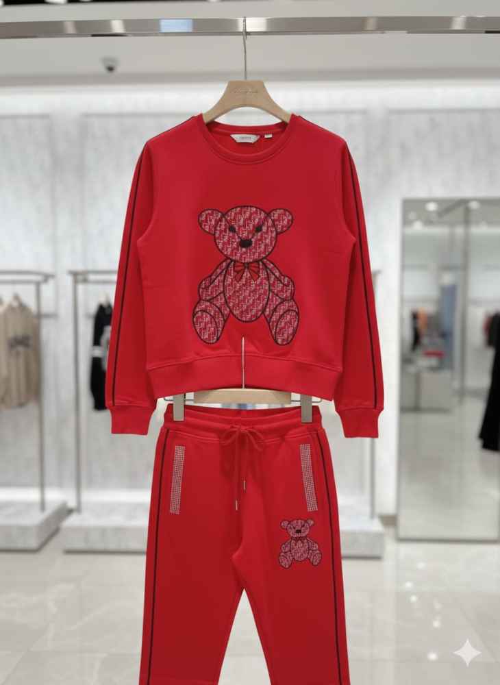 Dior Red Premium Quality Winter Tracksuit-3