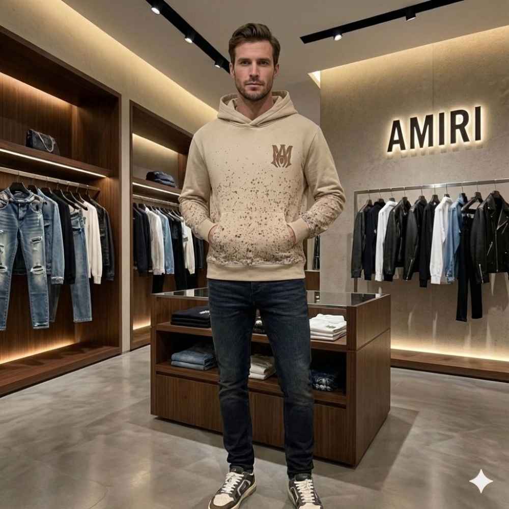 Amiri Beige Premium Quality Hoodie-2