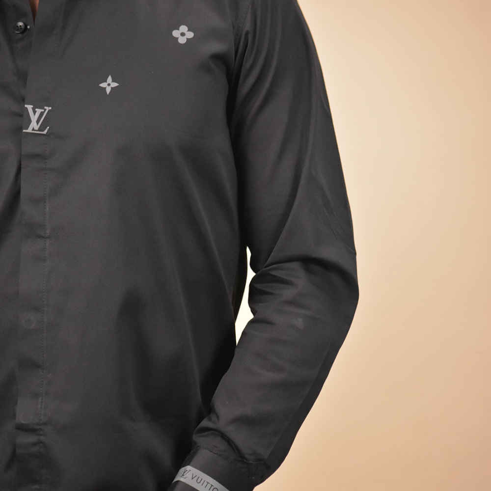 Louis Vuitton Monogram Black Premium Luxury Shirt-4
