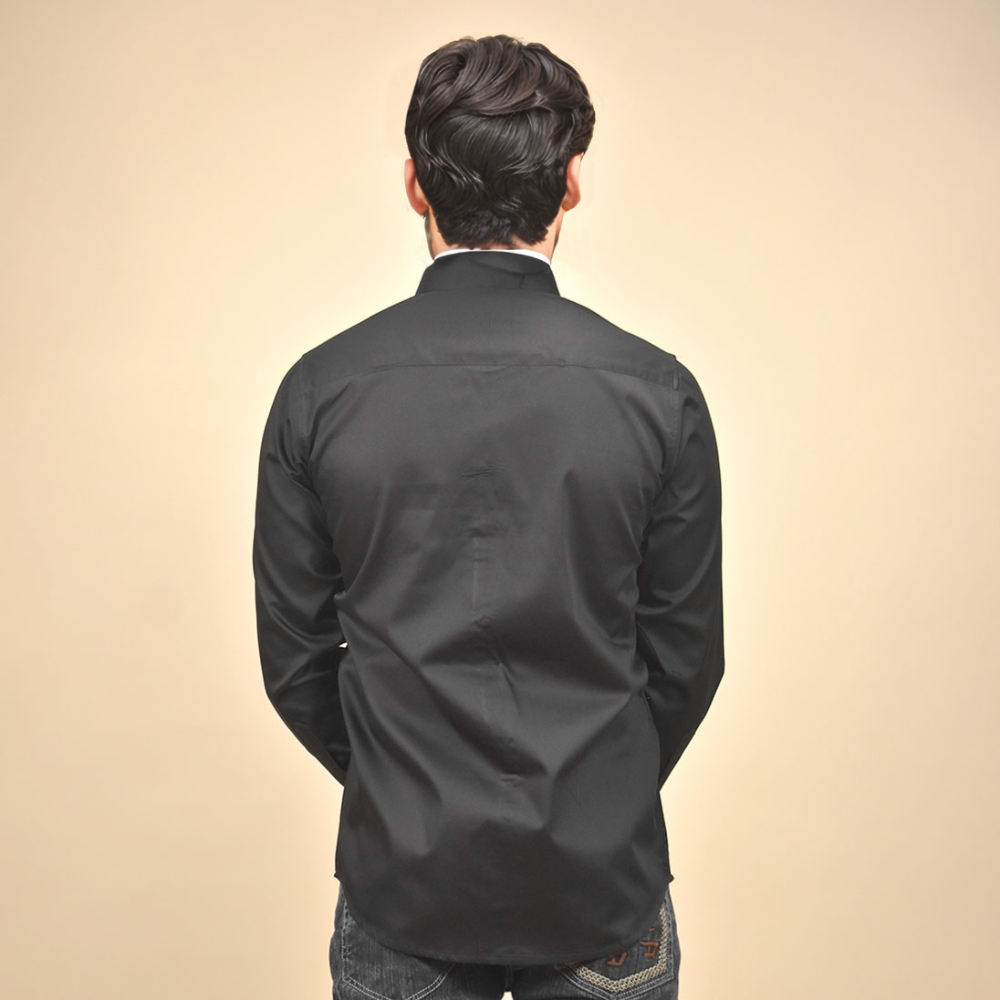 Balmain Black Premium Quality Cotton Shirt-3