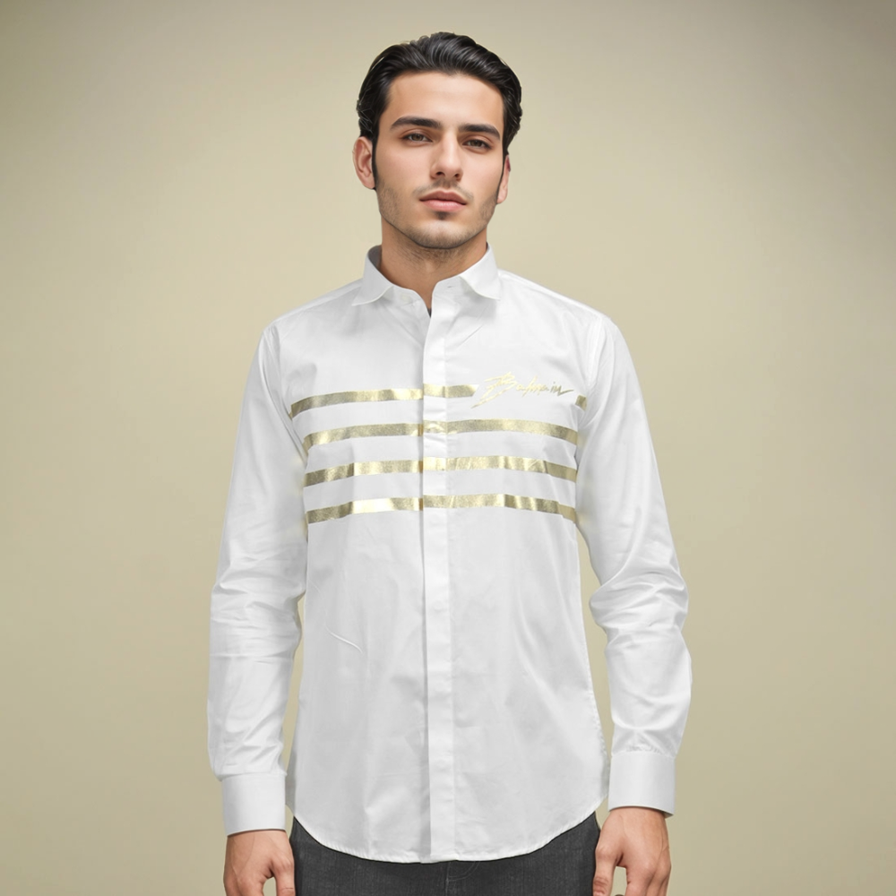 Balmain White Premium Quality Shirt-thumb-1