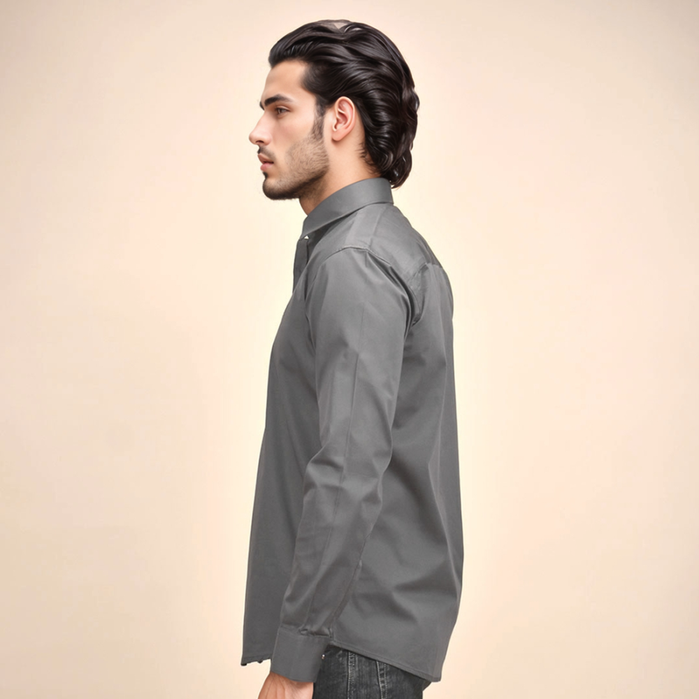 Gucci Embroidered logo Dark Grey Premium Luxury Shirt-2