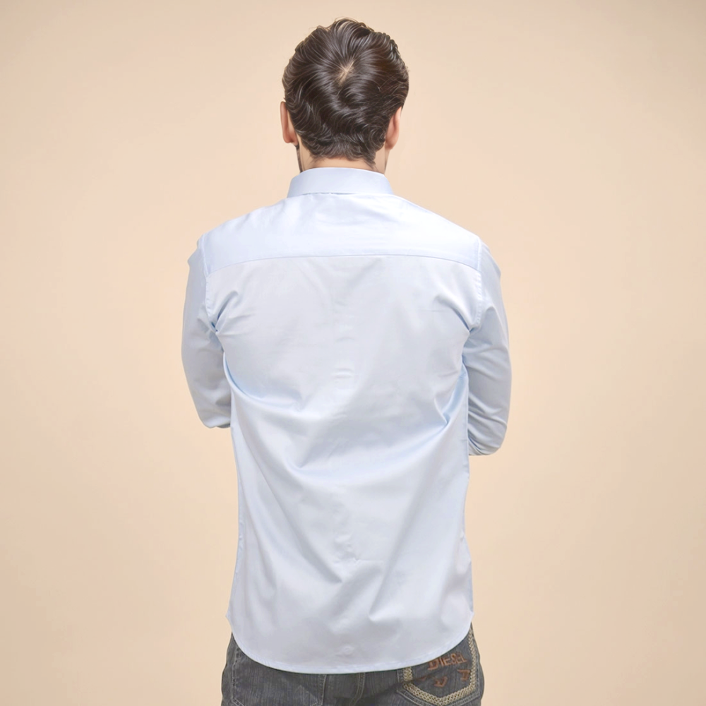 Gucci Embroidered logo Sky Blue Premium Luxury Shirt-3