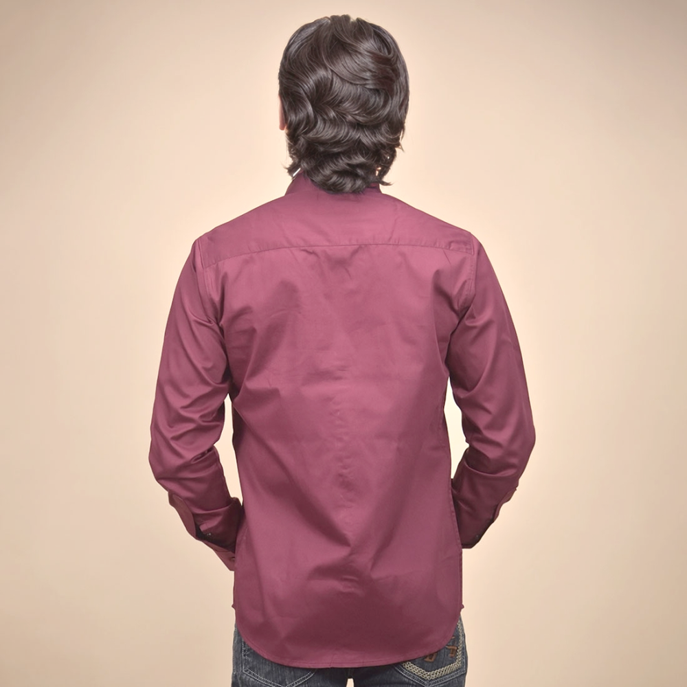 Versace Medusa Embroidered Wine Premium Shirt-3