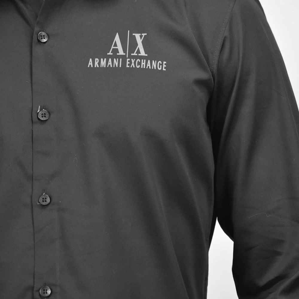 Armani Exchange logo Print Black Premium Shirt-4