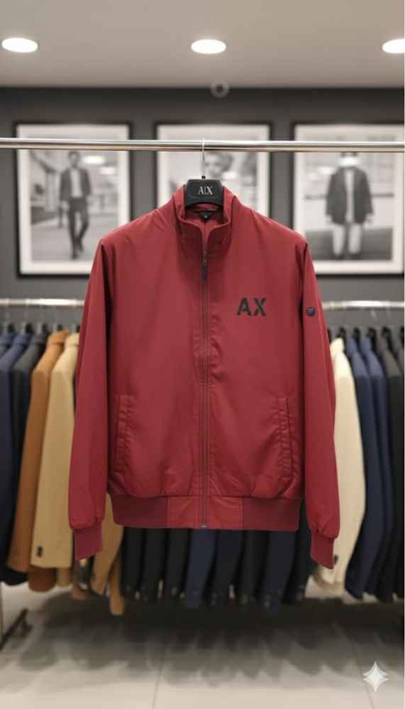 Armani Exchange Wine Premium Quality Bomber Jacket-2