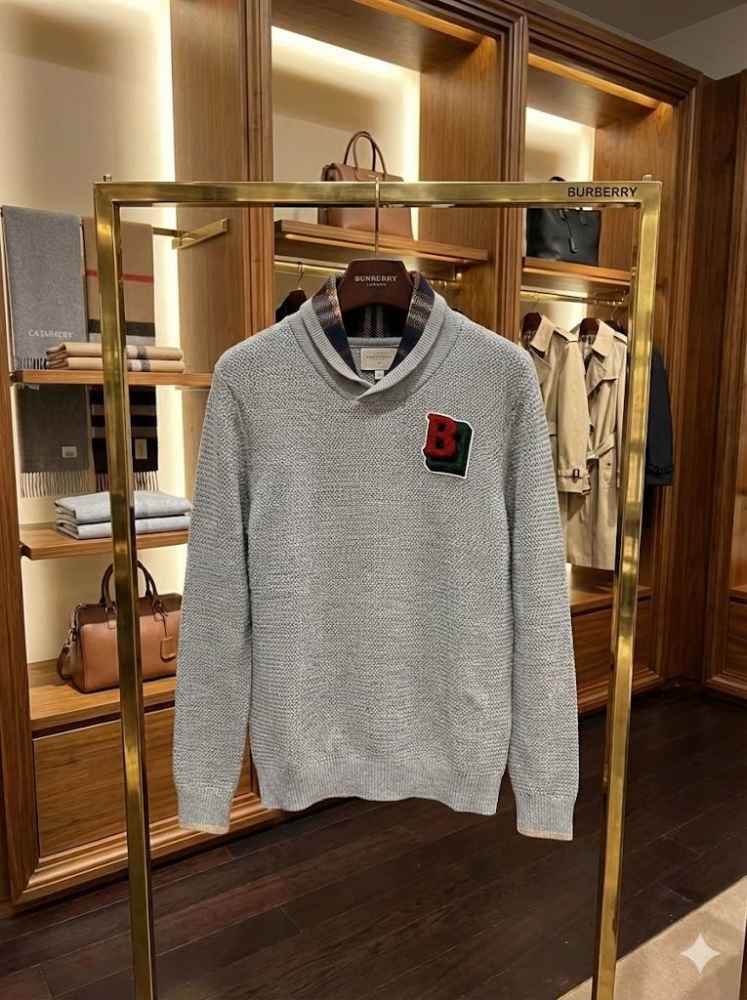 Burberry Grey Premium Quality Sweatshirt-thumb-2