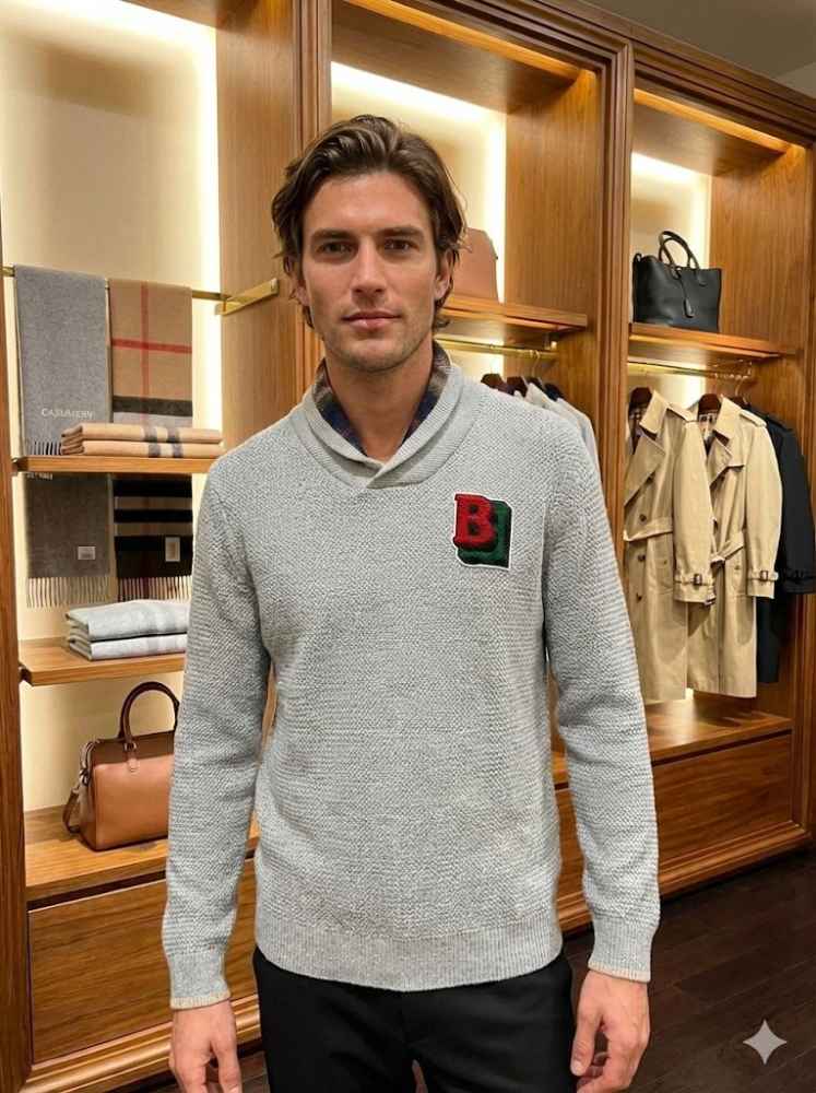 Burberry Grey Premium Quality Sweatshirt-thumb-0