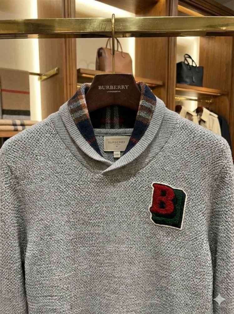 Burberry Grey Premium Quality Sweatshirt-thumb-1