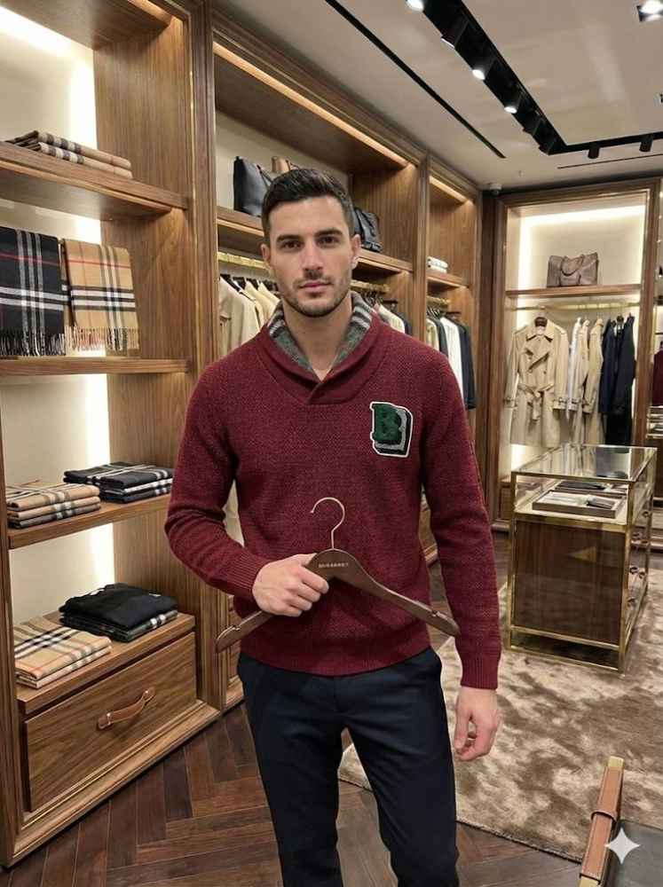 Burberry Wine Premium Quality Sweatshirt-thumb-0