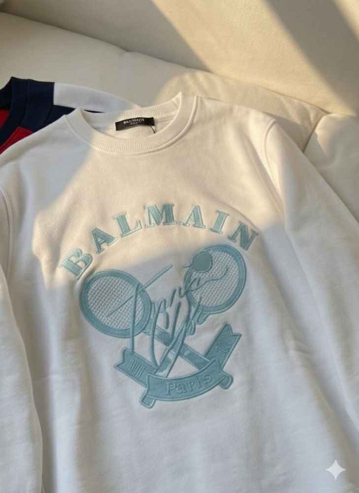 Balmain White Premium Quality Sweatshirt-thumb-1