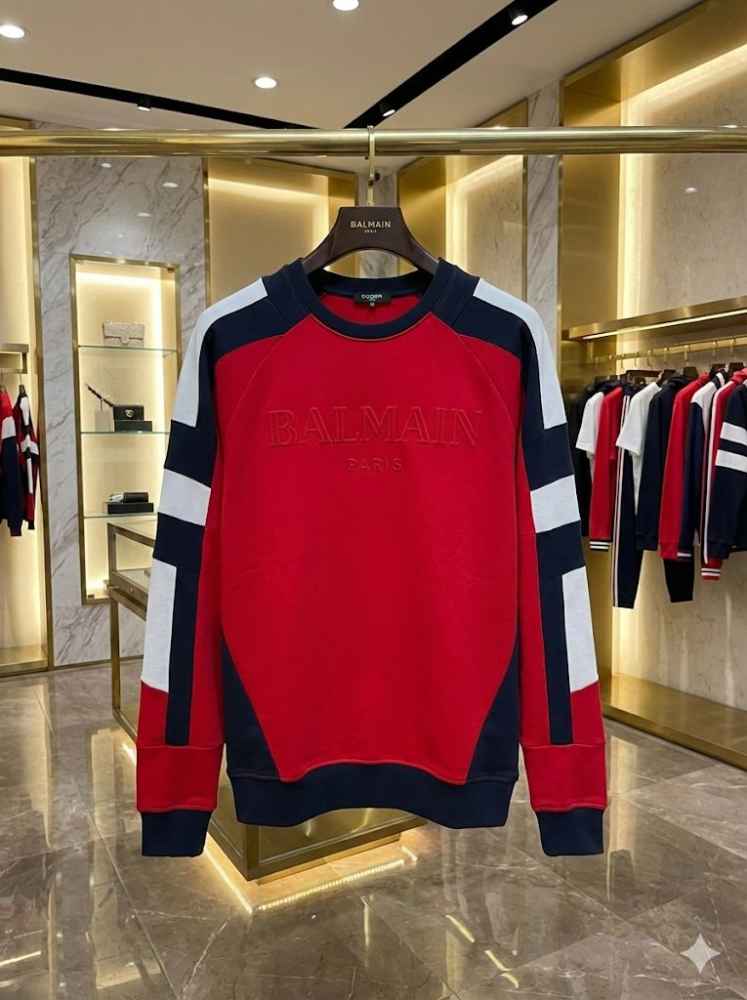 Balmain Red Premium Quality Sweatshirt-thumb-3