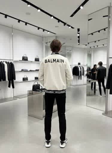Balmain White Imported Exclusive Premium Quality Jacket-2