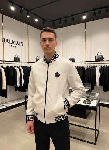 Balmain White Imported Exclusive Premium Quality Jacket-1