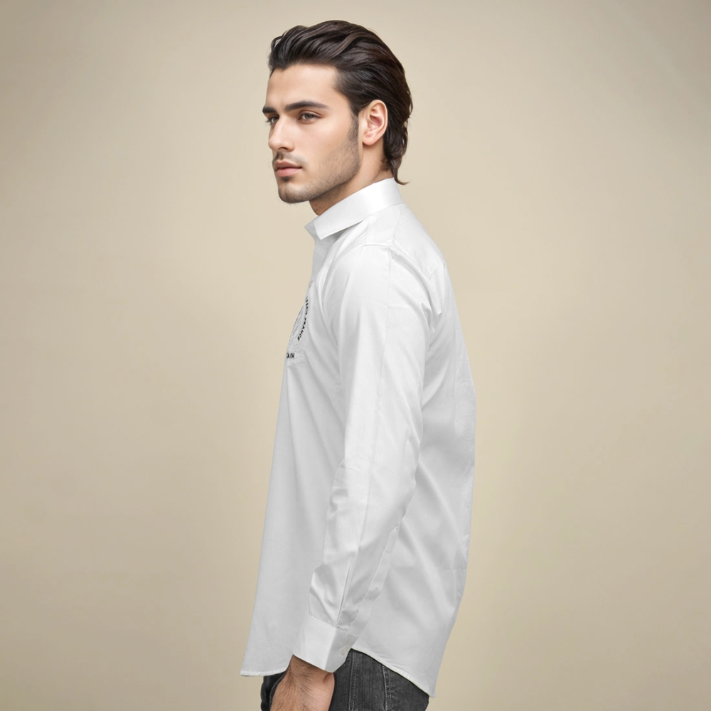 Balmain Embroidered logo White Premium Shirt-2