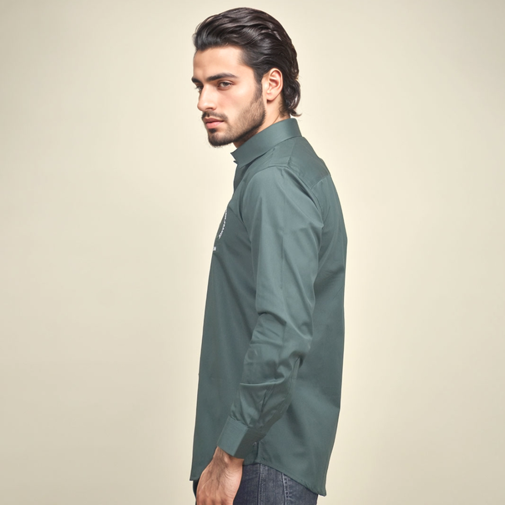 Balmain Embroidered logo Green Premium Shirt-2